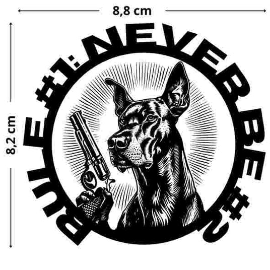 Rule #1: Never Be #2 Tattoo - Temporäres Jagua-Tattoo, Dominanz, Revolver, schneller sein, provokant, hautfreundlich und flexibel.