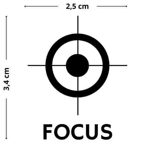 Focus Tattoo mit Zielscheibe – minimalistisches Reminder-Tattoo, hautfreundlich und flexibel.