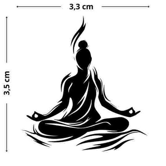 Stilisiertes Lotus-Sitz Tattoo – Symbol für innere Ruhe, Meditation und Ausgeglichenheit, ideal für Yogis und achtsame Lebensstile.